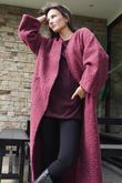 Norbury Japanese Duster Coat Cranberry /10=
